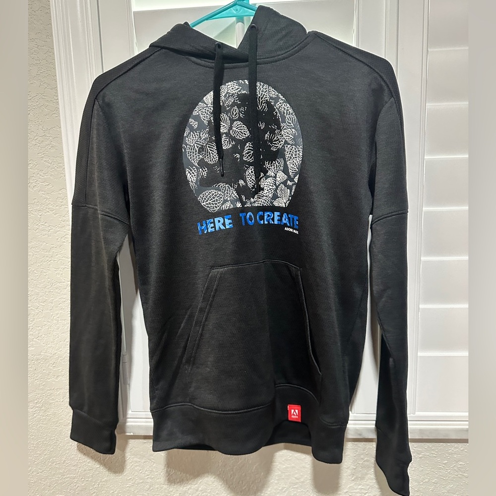 Adobe Adidas hoodie, black, small